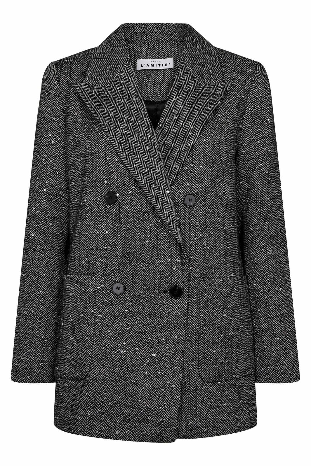Haute L'Amitié - Herring Sequins Blazer HL10268 - Black Blazere