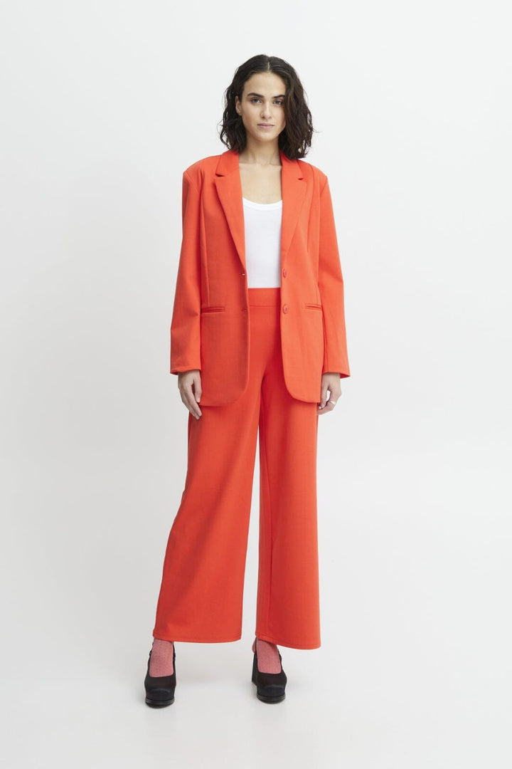 Ichi - Ihkate Sus Oversize Bl - Poppy Red Blazere