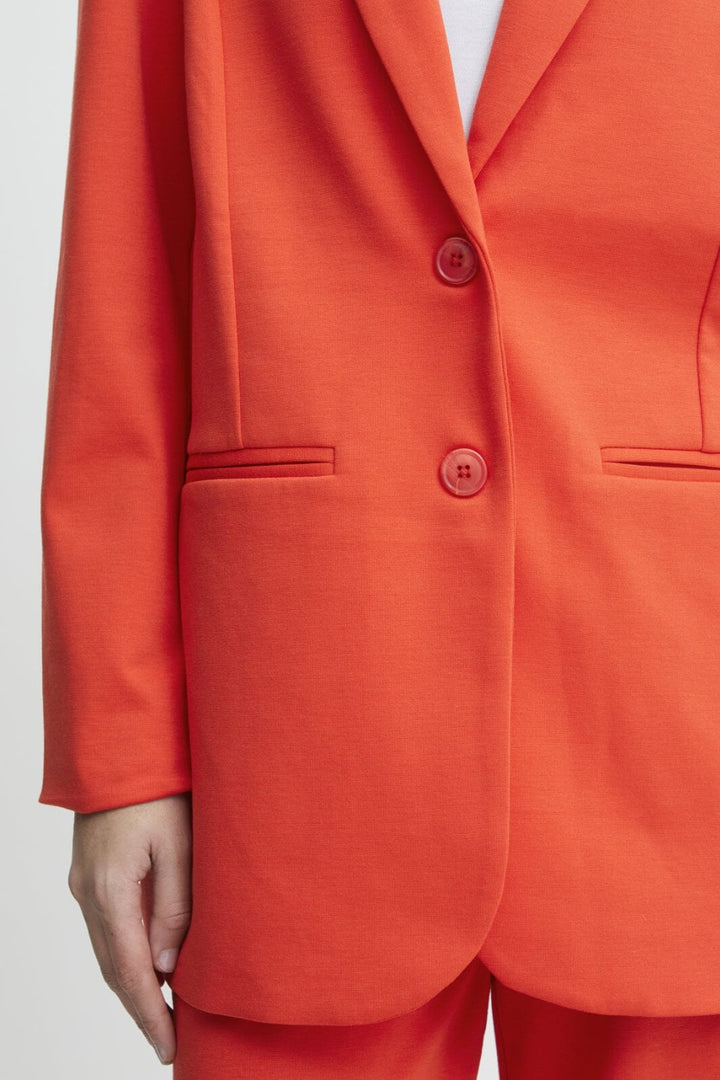 Ichi - Ihkate Sus Oversize Bl - Poppy Red Blazere