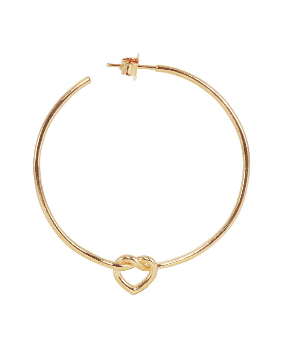 Jane Kønig - Big Tied Heart Hoop BTHH-AW25-G - Ørering Øreringe