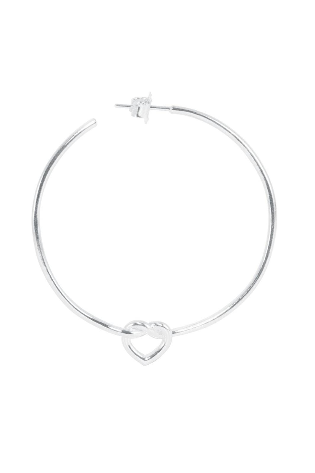 Jane Kønig - Big Tied Heart Hoop BTHH-AW25-S - Ørering Øreringe