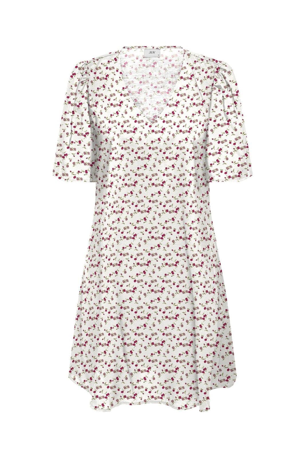 JDY - Jdycarrie 2/4 Short Dress - 4978337 Cloud Dancer Red Mini Flower