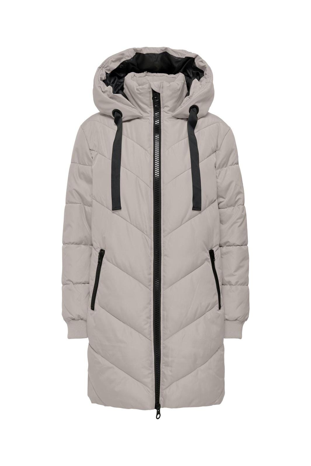 JDY - Jdyskylar Life Hood Jacket - 4341824 Chateau Gray Black