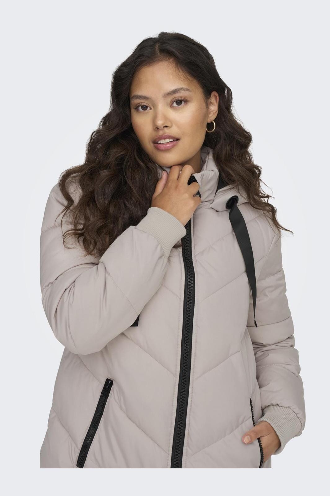 JDY - Jdyskylar Life Hood Jacket - 4341824 Chateau Gray Black