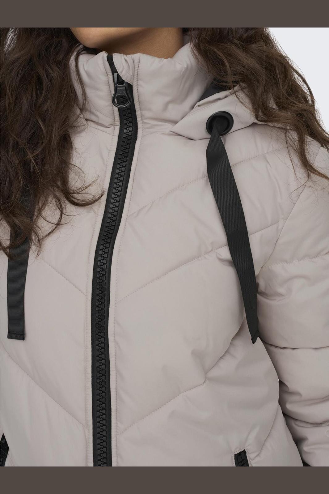 JDY - Jdyskylar Life Hood Jacket - 4341824 Chateau Gray Black