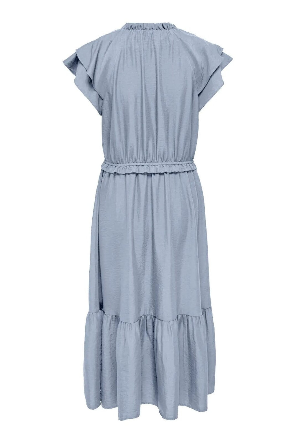JDY - Jdytrain S/L Frill Midi Dress - 4894073 Soft Chambray