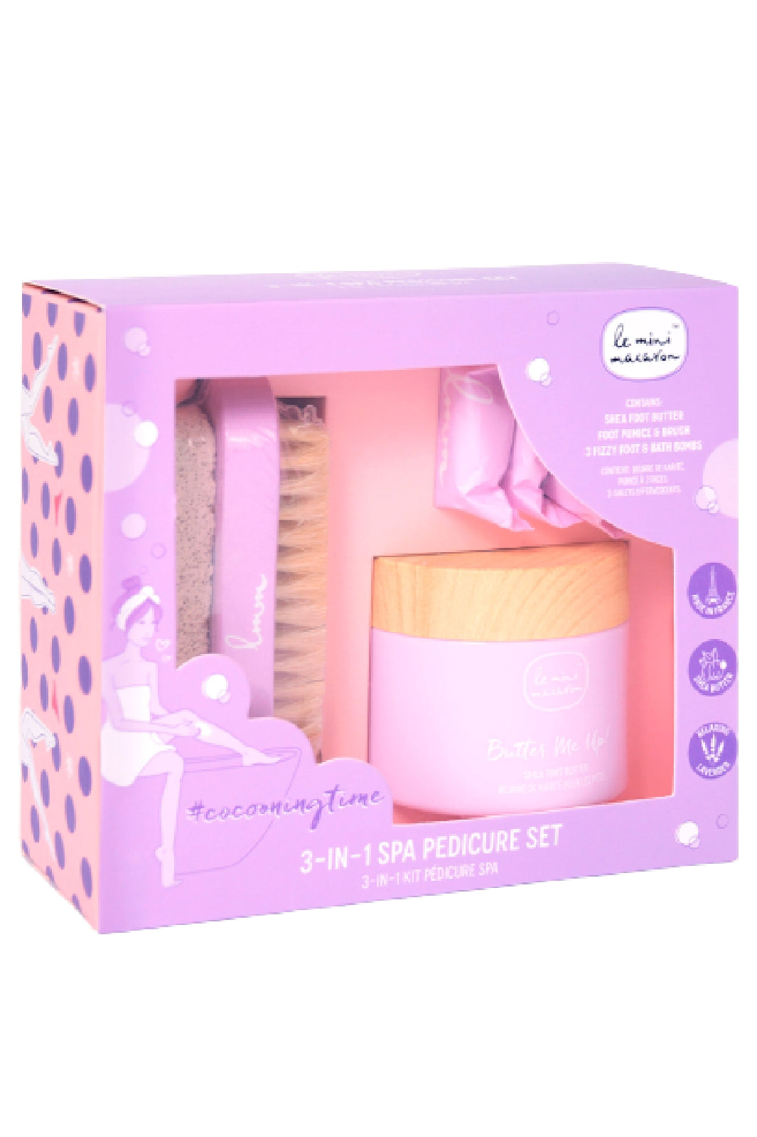 Le Mini Macaron - Cocooning Time Spa Pedicure Set Nail Polishes