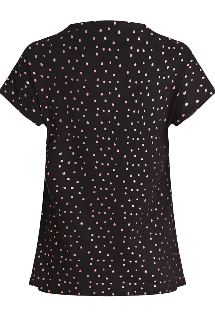 Liberte - Alma-Top - Black Pink Holographic Dot T-shirts