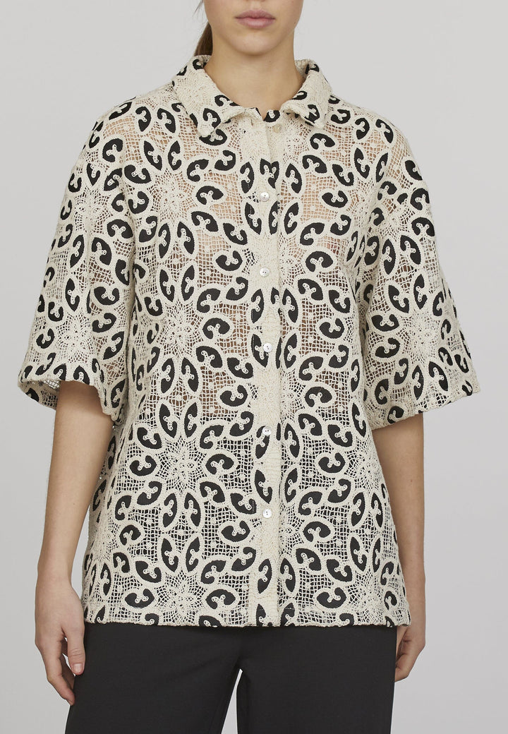 Love & Divine - Love1092 - 112 Cream/Black Skjorter