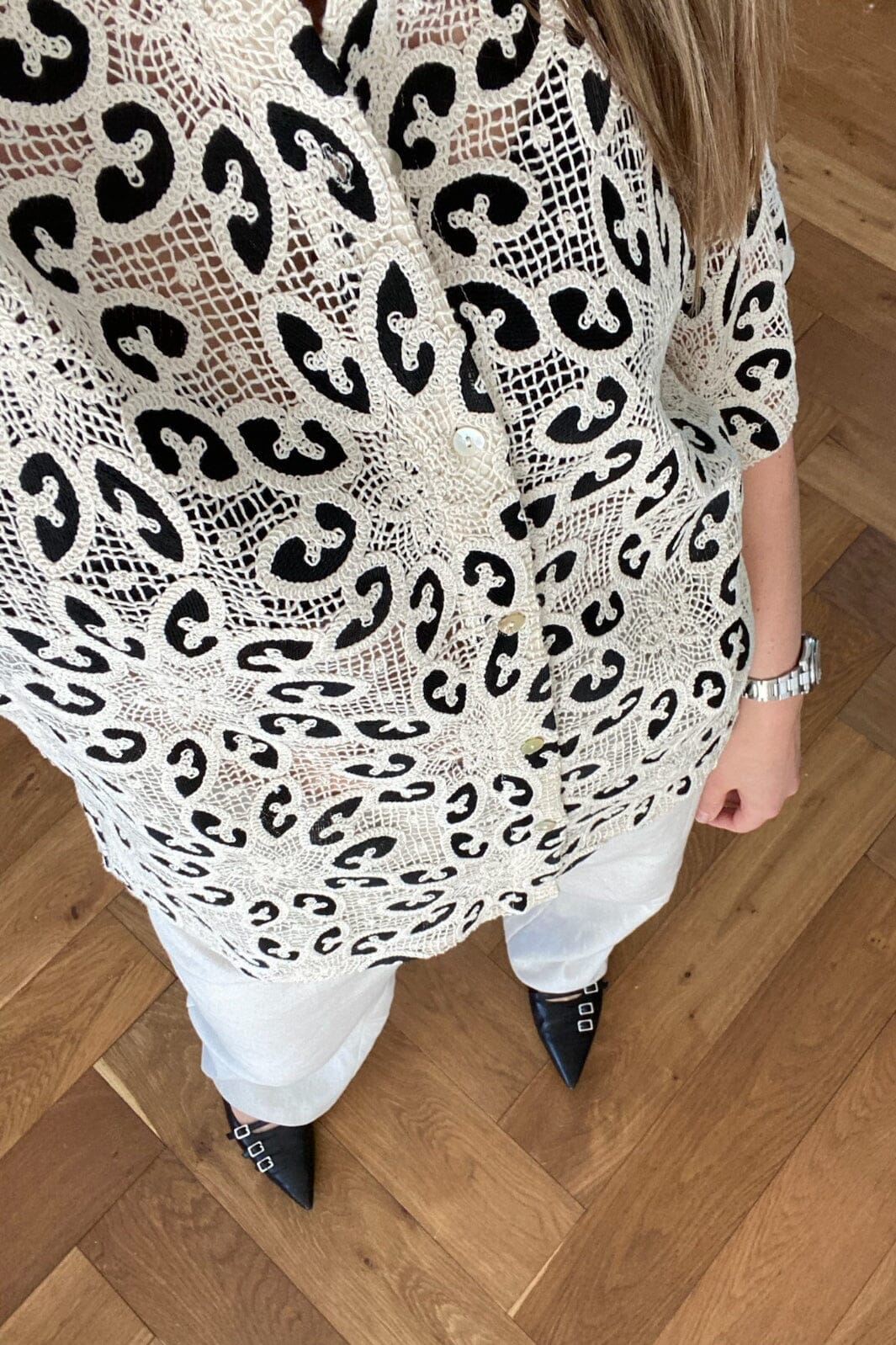 Love & Divine - Love1092 - 112 Cream/Black Skjorter