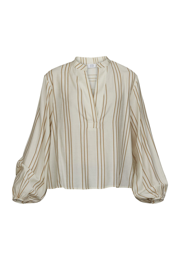 Love & Divine - Love1106 - 103 Bamboo/Camel Bluser