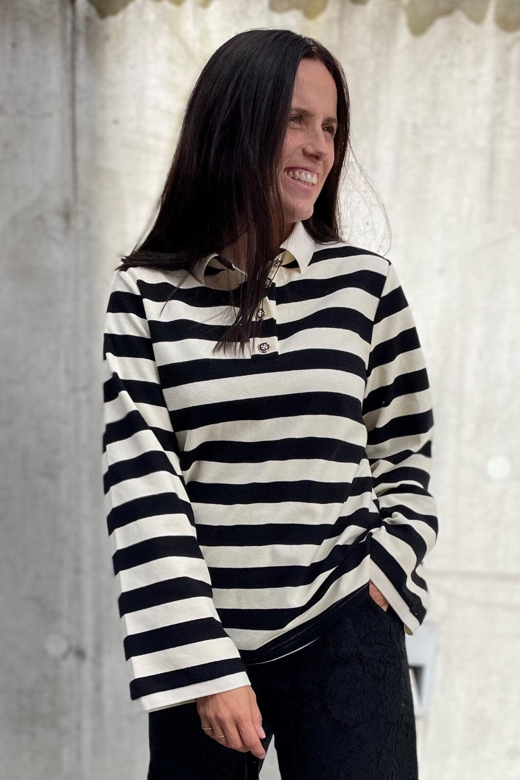 Love & Divine - Love1262 - 119 Cream/Black Strikbluser