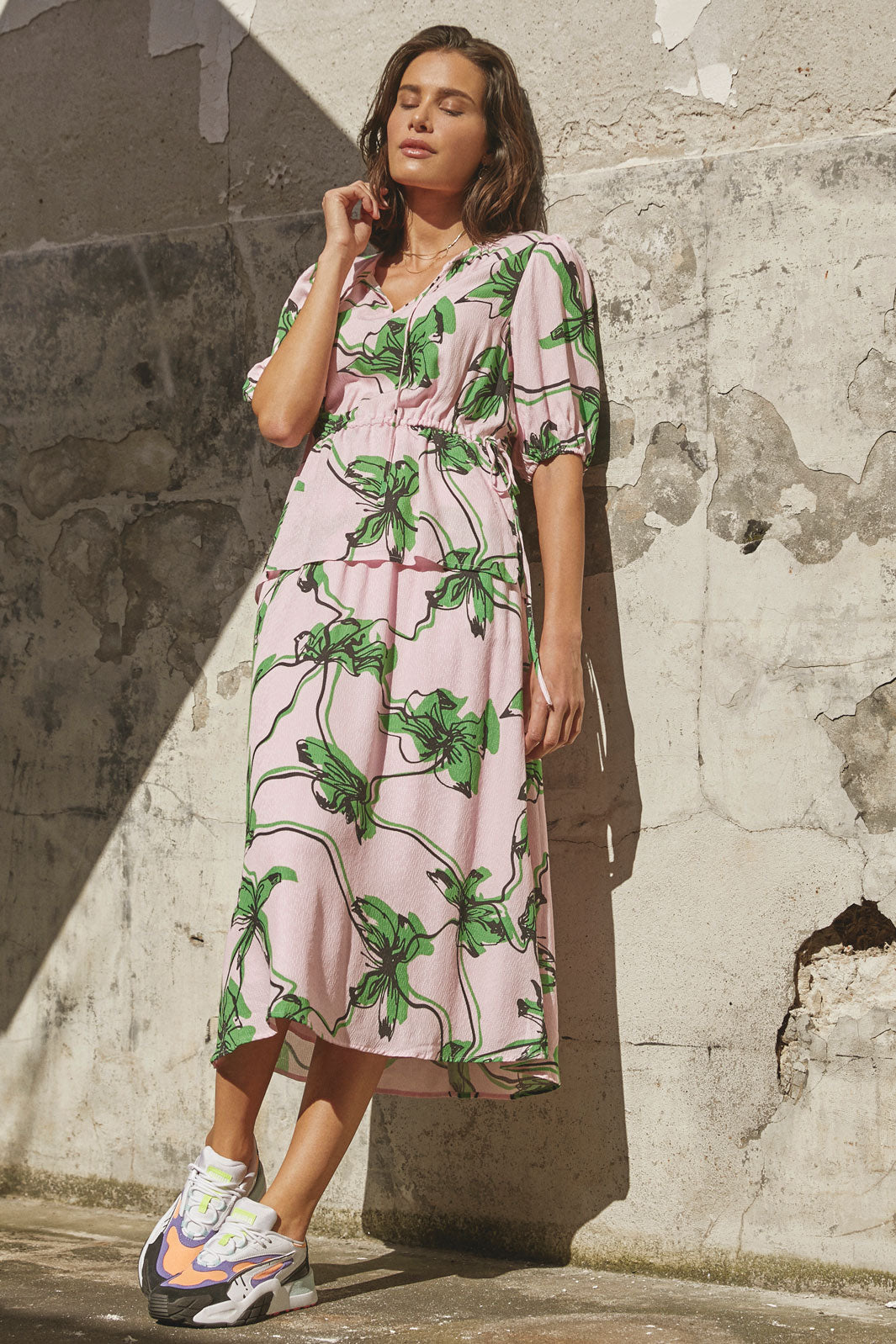 Love & Divine - Love819 Shirt - Pale Pink/Green Bluser