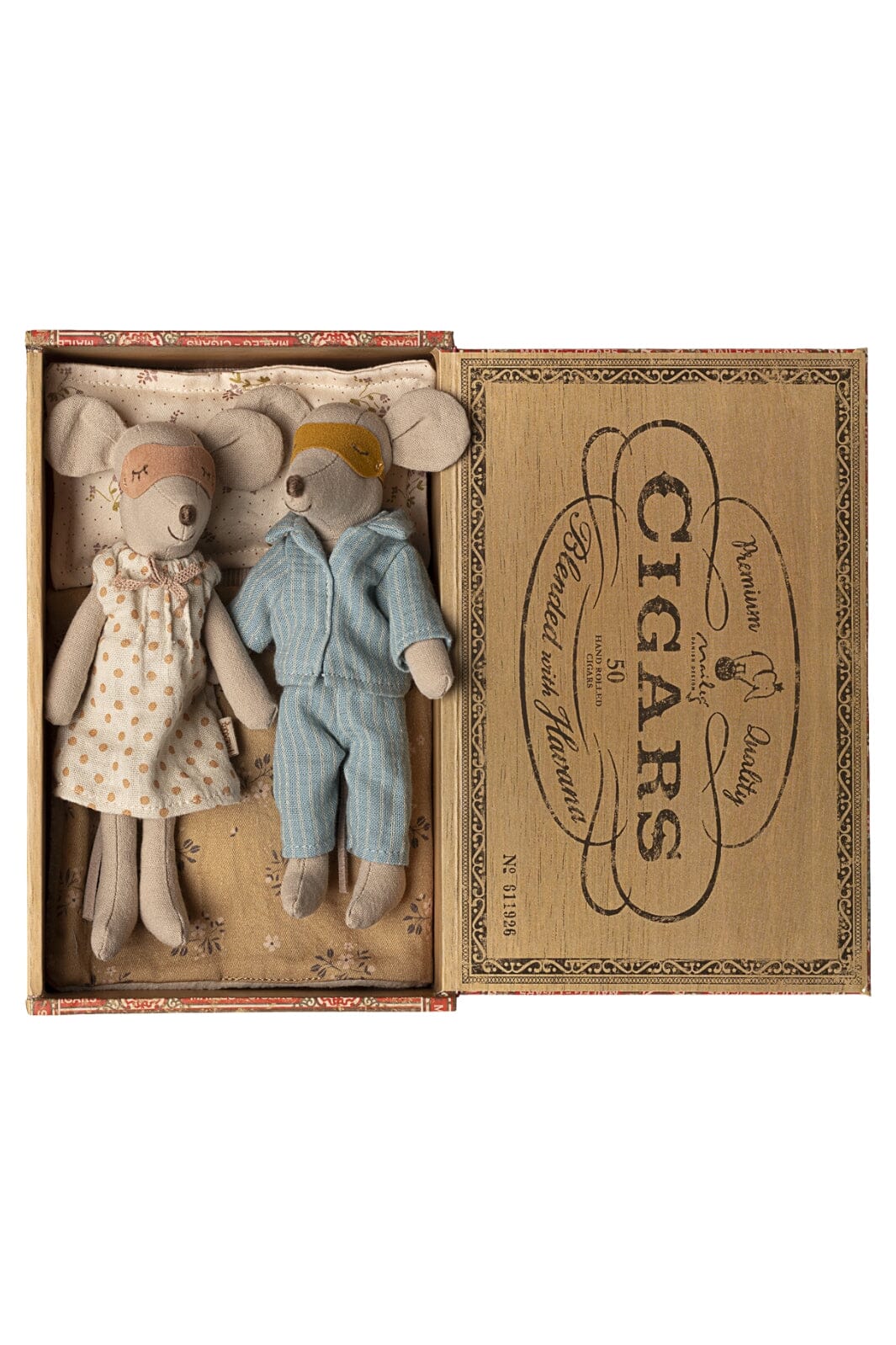 Maileg - Mor & Far Mus I Cigaræske - Mum/Dad Mouse Legetøj