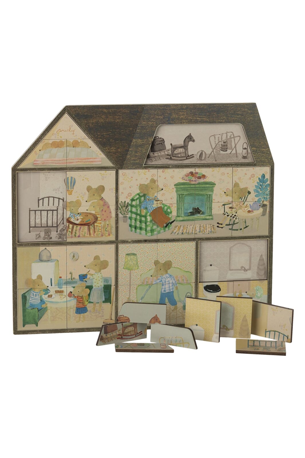 Maileg - Mouse Hole Farmhouse Puslespil - Onesize Legetøj