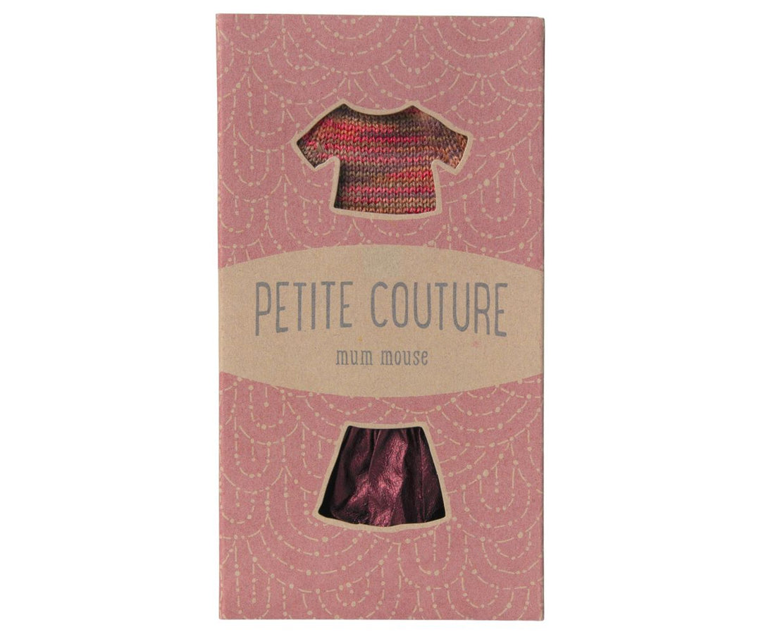 Maileg - Nederdel Og Strikket Bluse, Mor Mus - Mum/Dad Mouse Legetøj