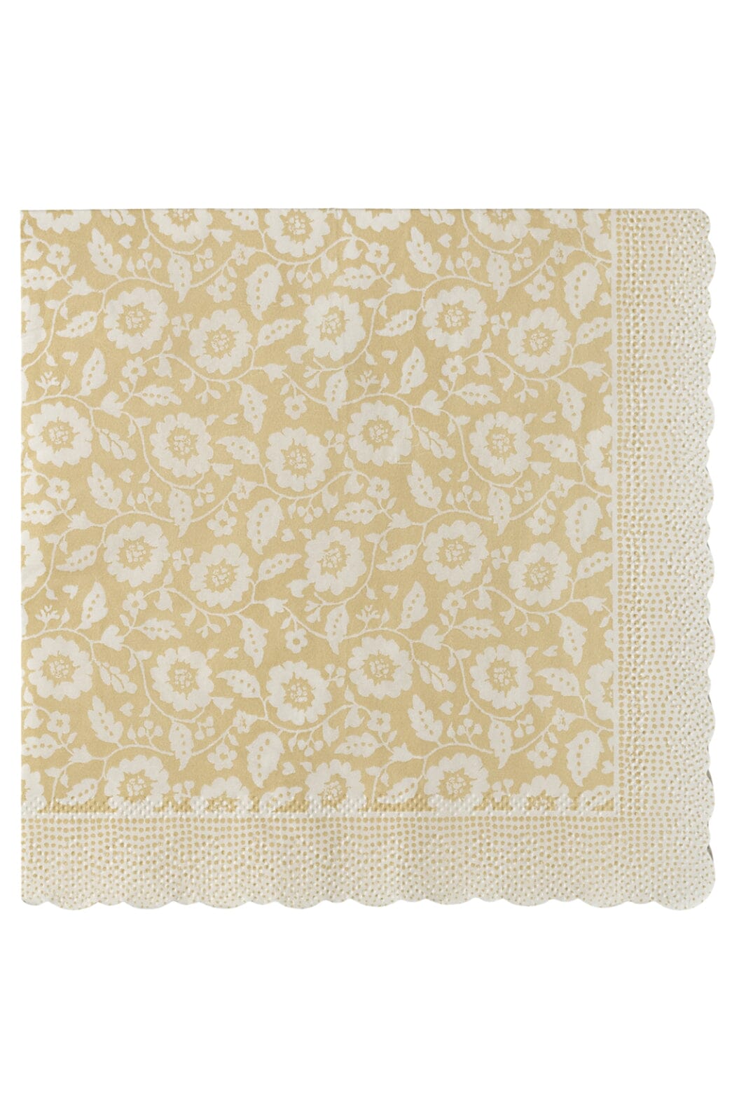 Maileg - Serviet, Blomster - Gul - 15 Cm X 15 Cm Legetøj
