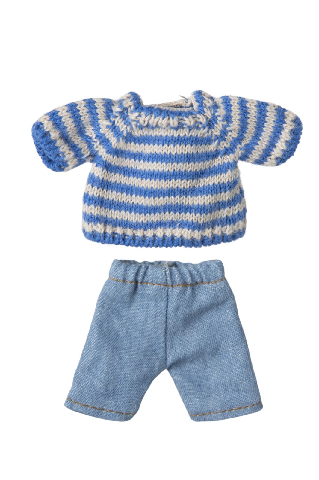 Maileg - Strikket Sweater Og Bukser, Storebror Mus - Bigsister/Brother Legetøj