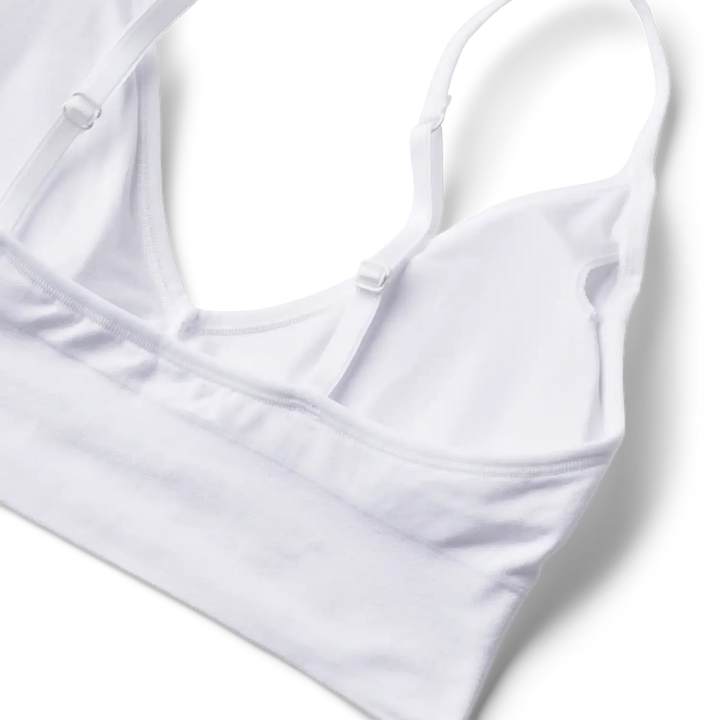 Molly&My Wardrobe - Luise Bra Top Narrow Strap W. Padding - White BH