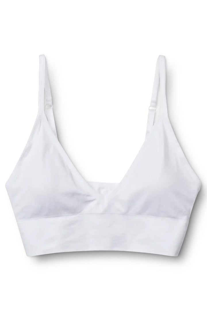 Molly&My Wardrobe - Luise Bra Top Narrow Strap W. Padding - White BH