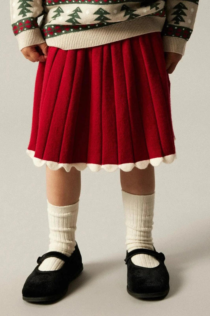 Name It - Nmfralbo Knit Skirt - 4845429 Jester Red Nederdele