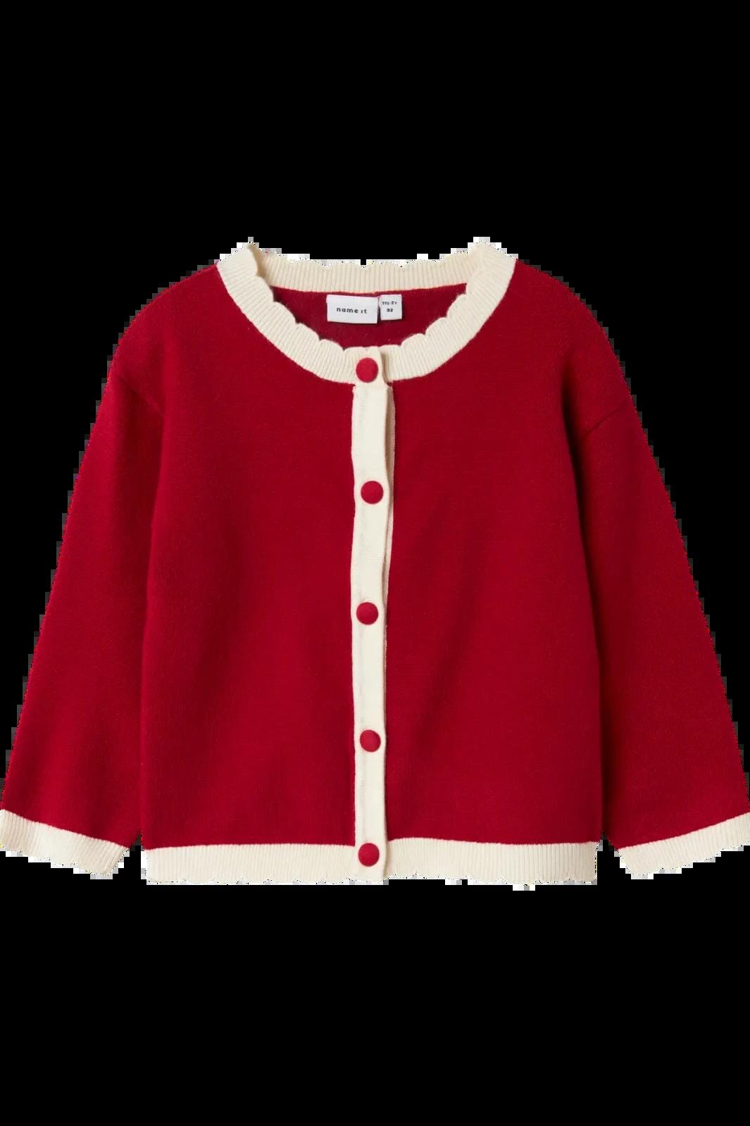 Name It - Nmfralbo Ls Knit Card - 4845430 Jester Red Cardigans