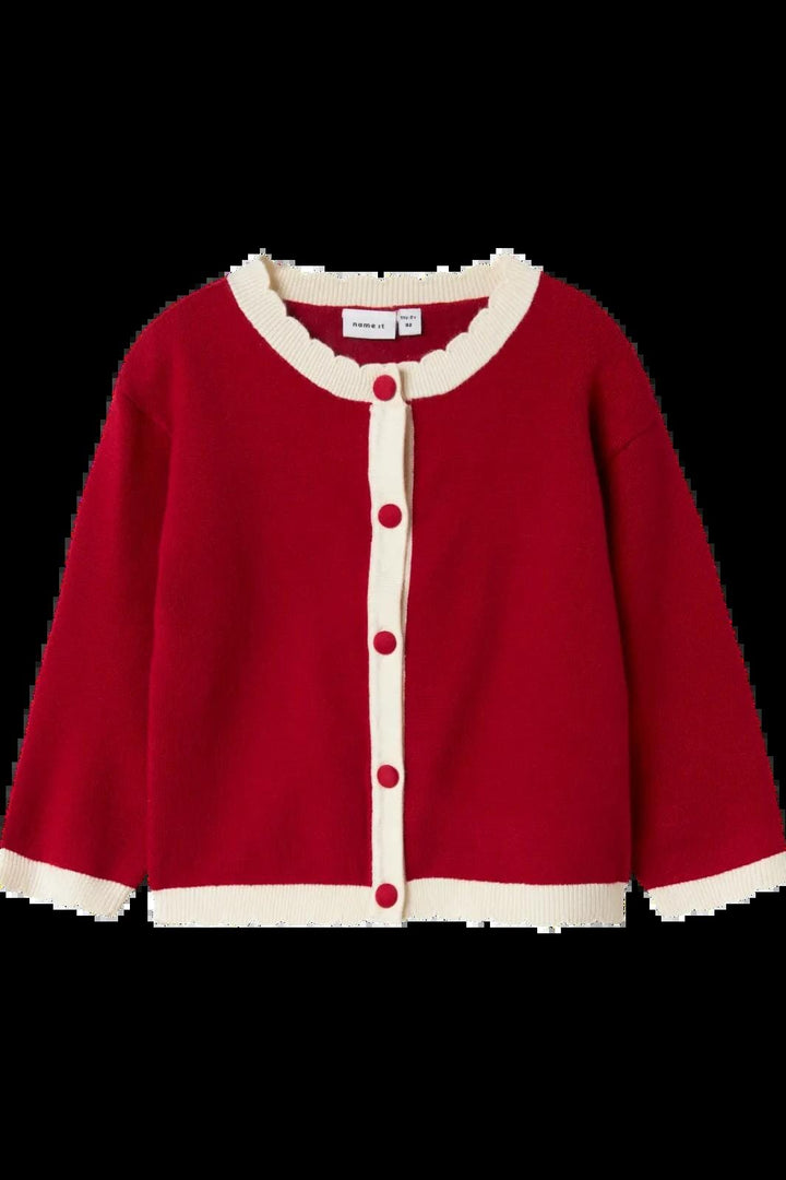 Name It - Nmfralbo Ls Knit Card - 4845430 Jester Red Cardigans