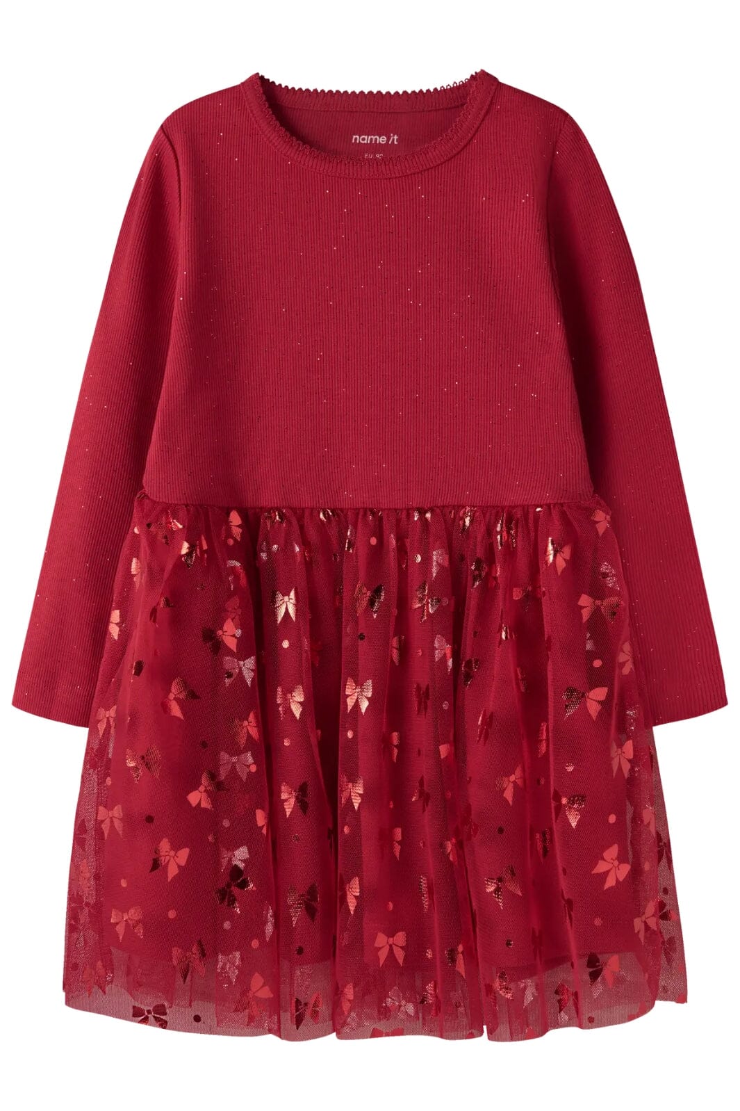 Name It - Nmfrosally Ls Dress - 4966388 Jester Red Kjoler