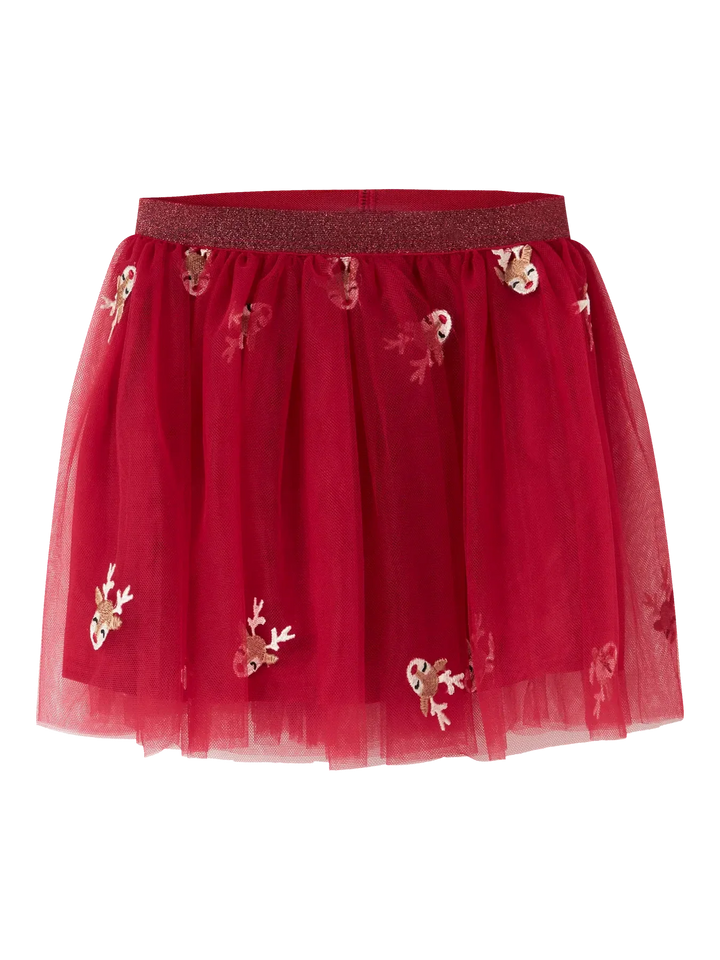 Name It - Nmfveross Tulle Skirt - 4930109 Jester Red Reindeer Nederdele