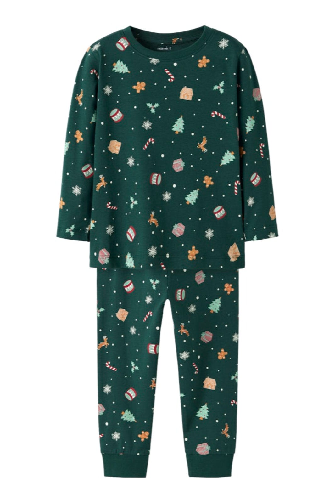 Name It - Nmnvismas Ls Nightset - 4918964 Botanical Garden Xmas Aop Nattøj