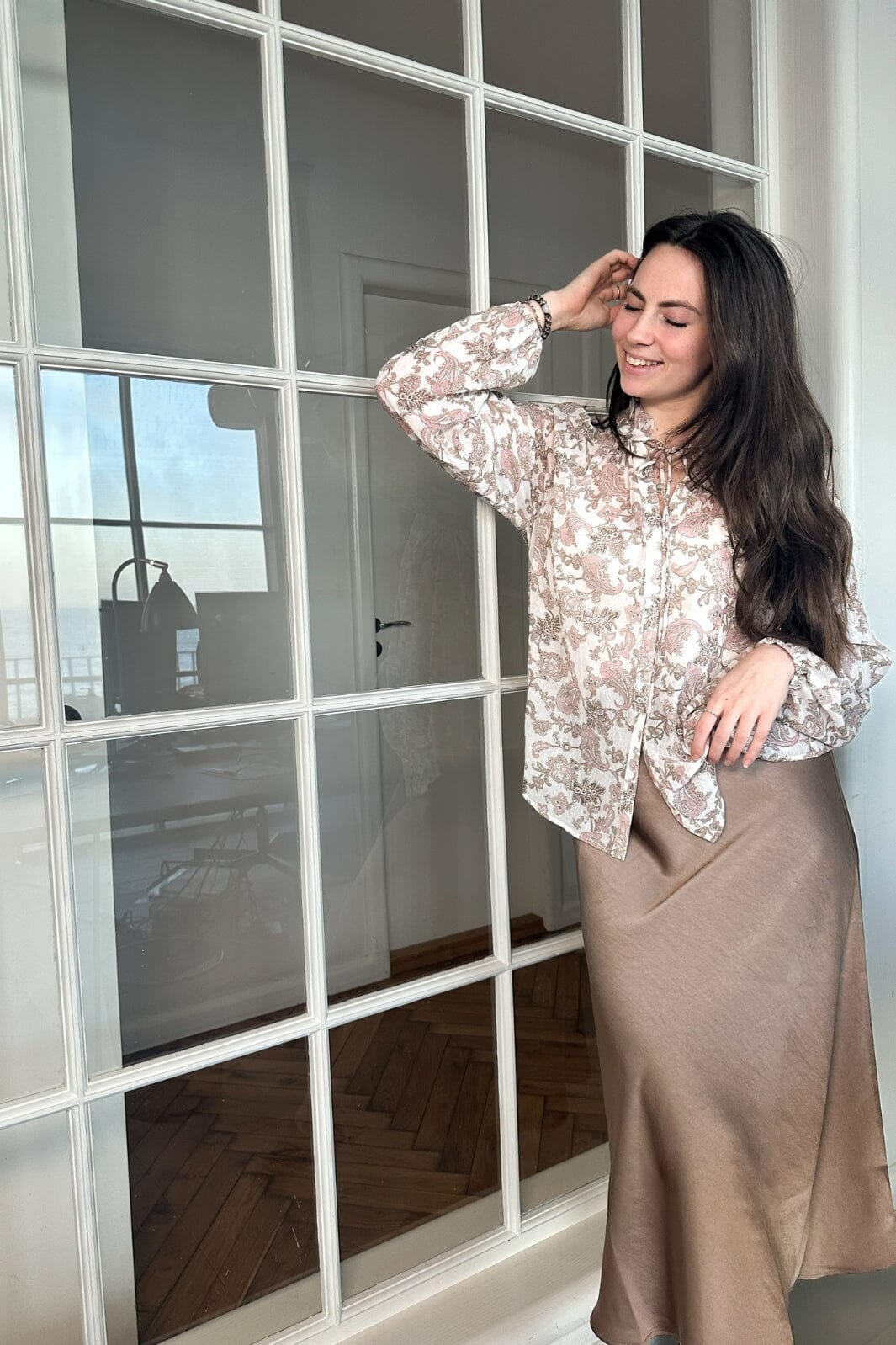 Neo Noir - Cobie Glitter Paisley Blouse - White Skjorter