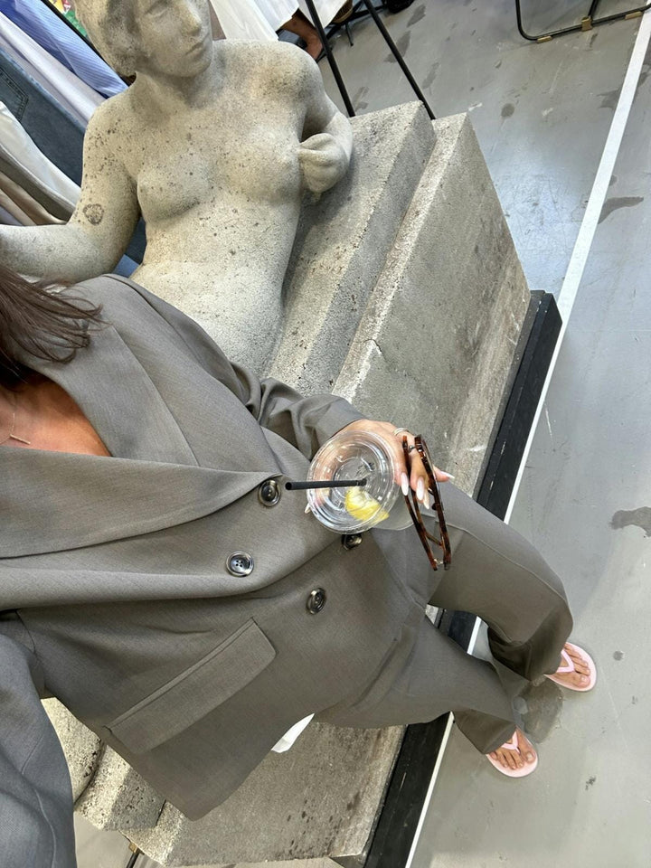 Neo Noir - Conan Structure Blazer - Khaki Blazere