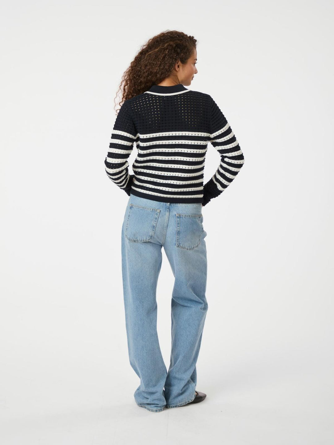 Neo Noir - Effie Knit Cardigan 164571 - 141 - Navy Cardigans