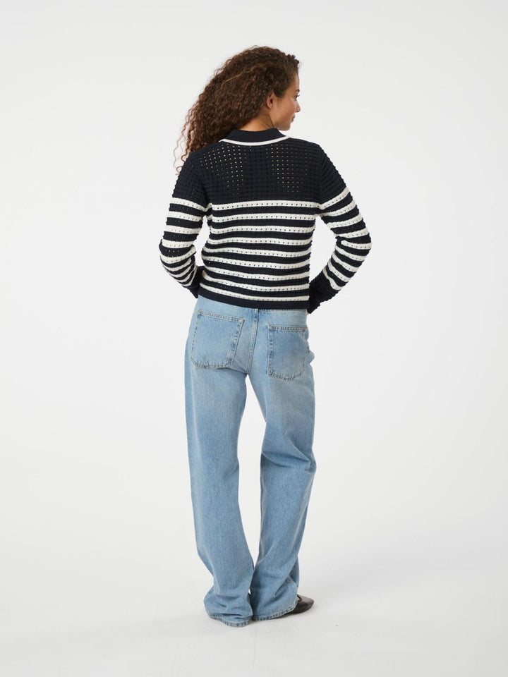Neo Noir - Effie Knit Cardigan 164571 - 141 - Navy Cardigans