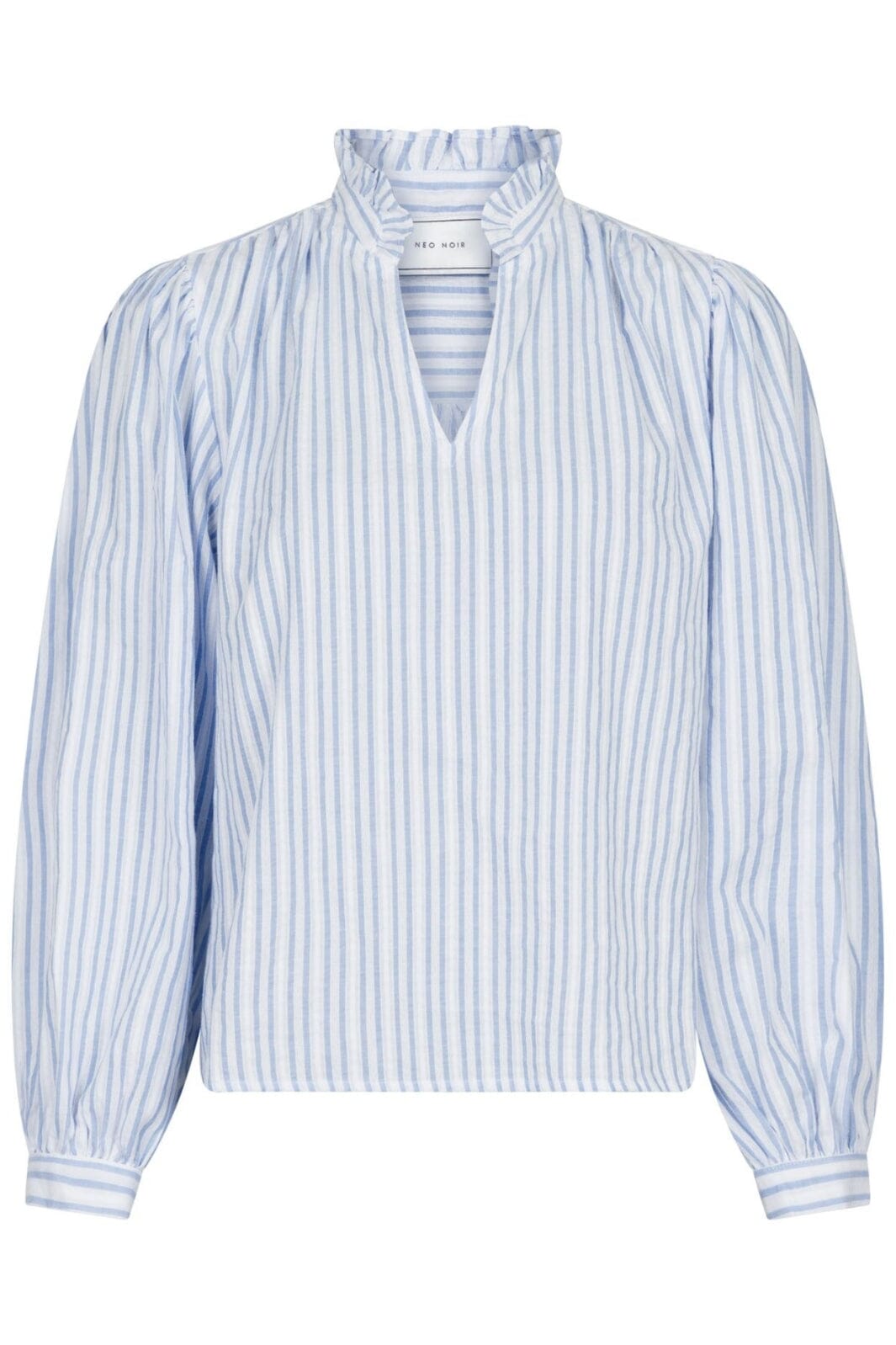 Neo Noir - Johanne Stripe Blouse - Light Blue Bluser