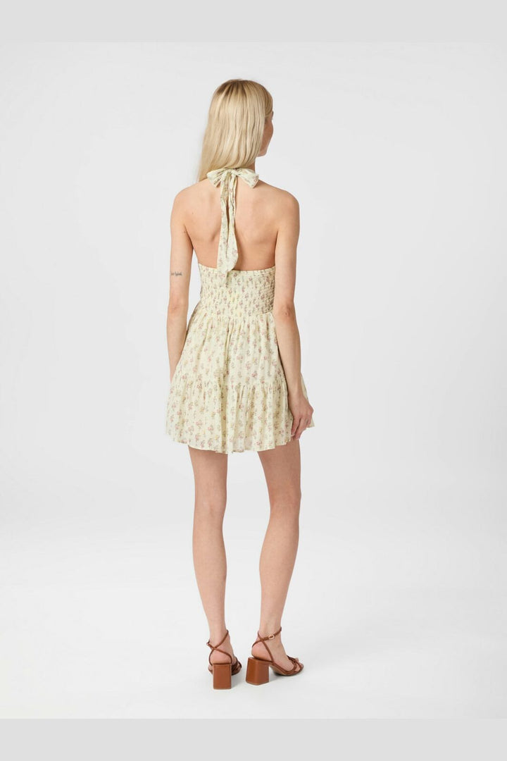 Neo Noir - Magda Fine Print Dress 165345 - 122 - Creme