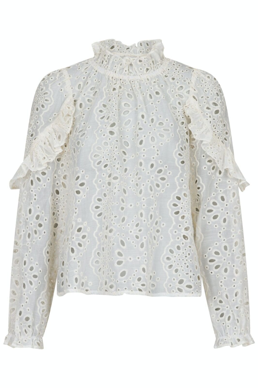 Neo Noir - Nadira Embroidery Blouse - Ivory Bluser