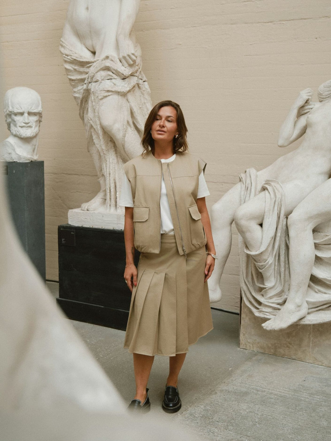 Neo Noir - Nnflo Balloon Twill Vest 167190 - 214 - Taupe Frakker