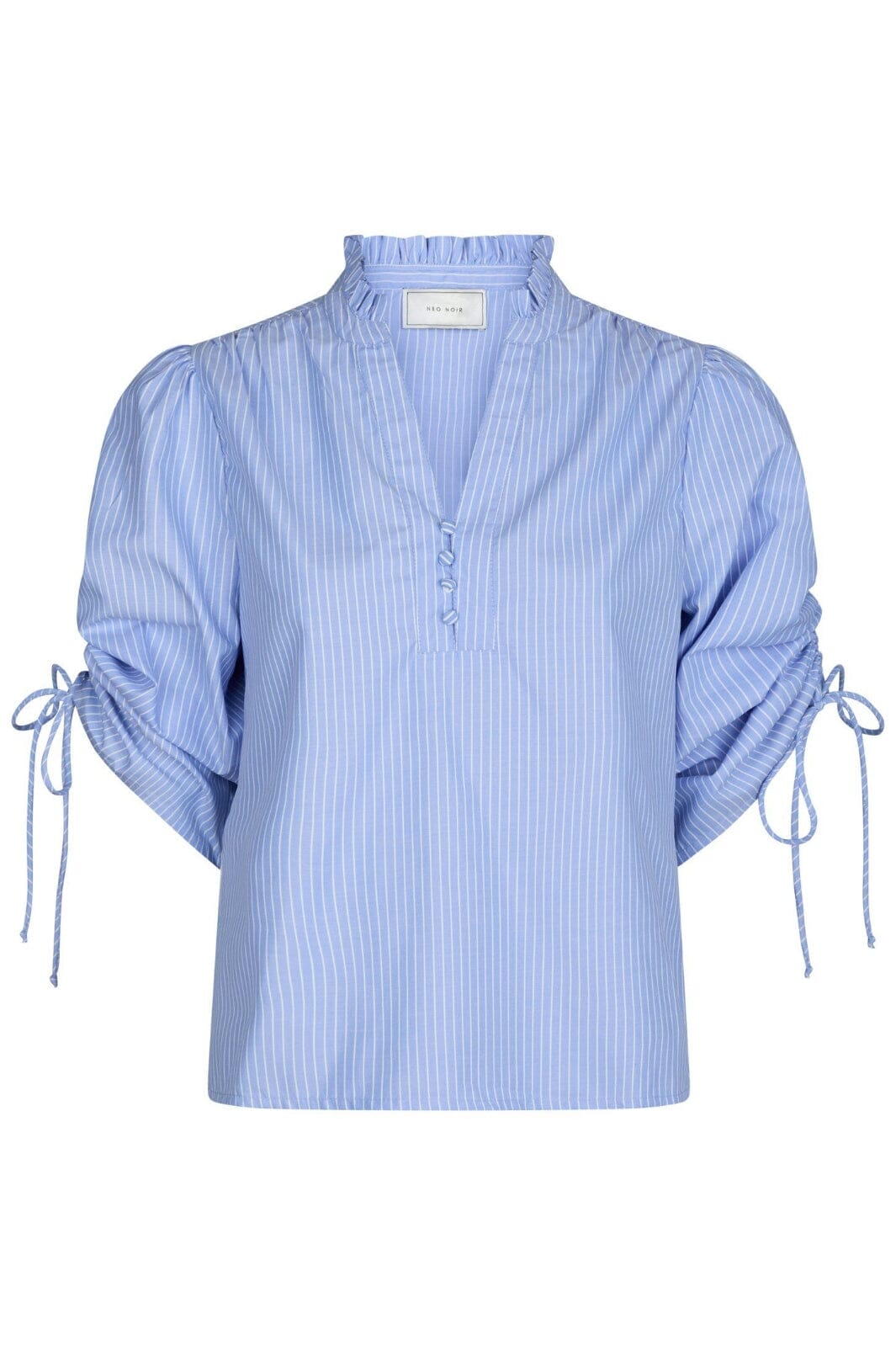 Neo Noir - Ratta Stripe Blouse 166143 - 554 - Sky Blue
