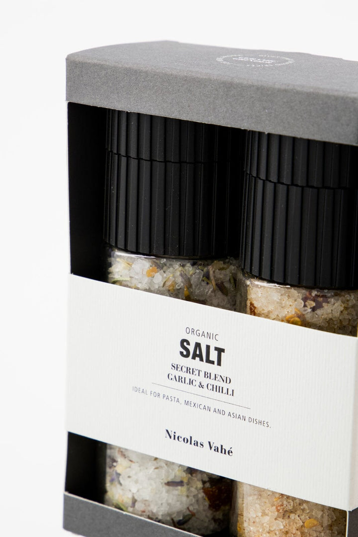 Nicolas Vahe - Gaveæske, Nicolas Vahé Organic Secret blend & Salt, Garlic & Chilli Køkkentilbehør