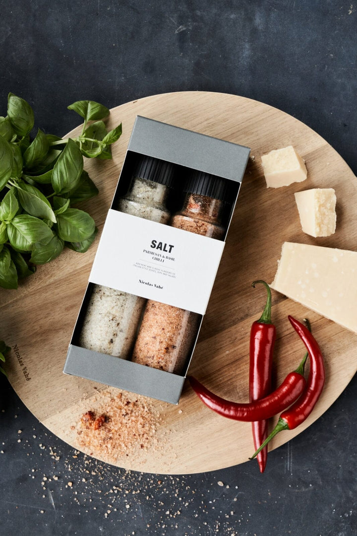 Nicolas Vahe - Gaveæske, Nicolas Vahé Parmesan & Basil salt & Chilli salt Køkkentilbehør