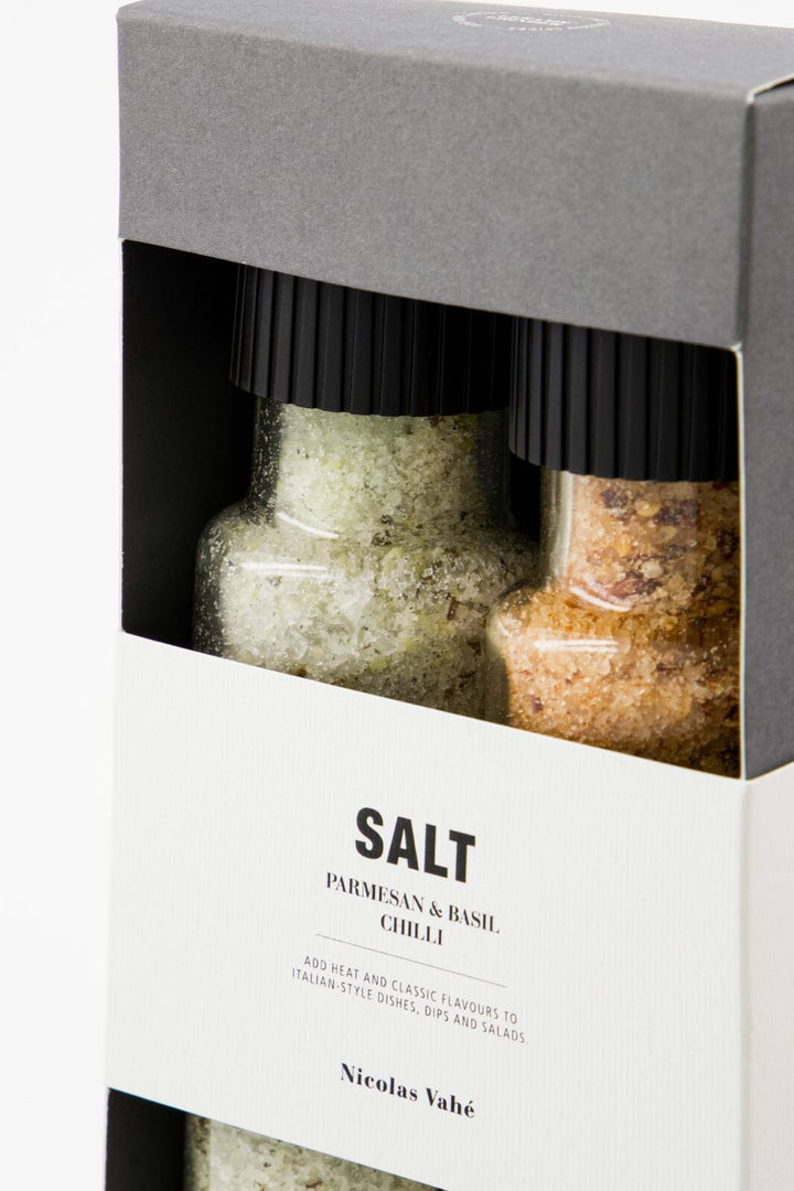 Nicolas Vahe - Gaveæske, Nicolas Vahé Parmesan & Basil salt & Chilli salt Køkkentilbehør