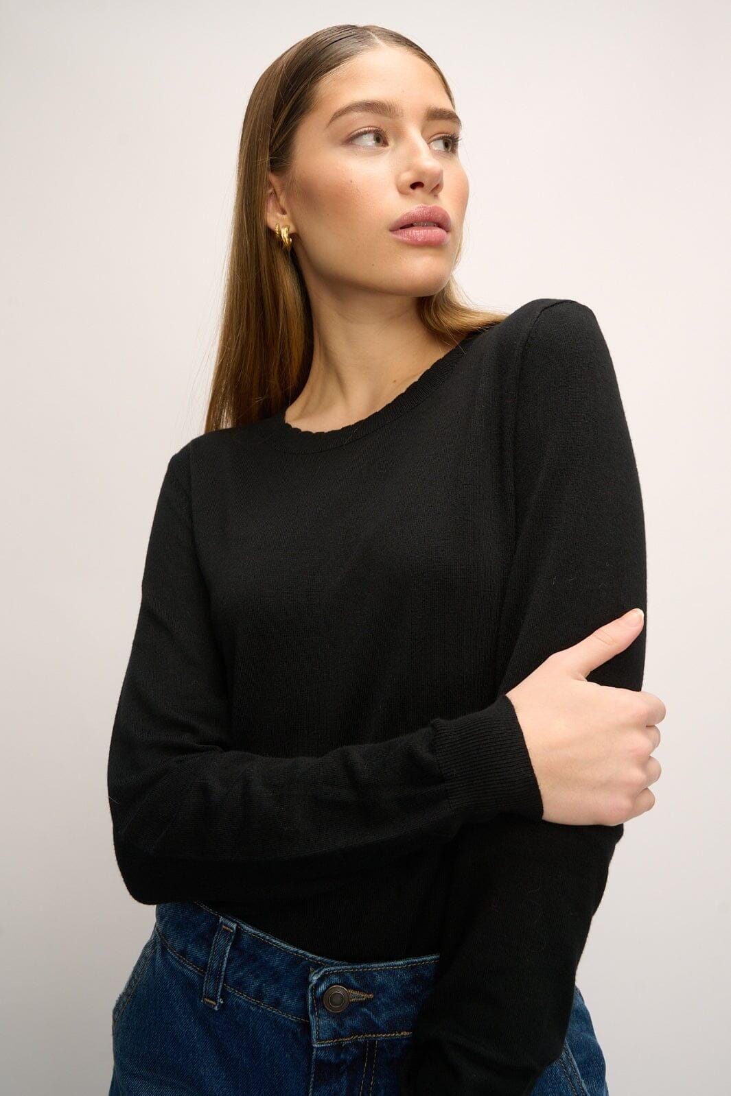 Noella - Ayla Knit Sweater - 004 Black Strikbluser
