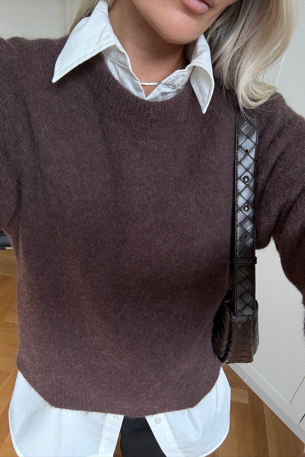 Noella - Kae Knit 12940085 - 1471 - Medium Brown Strikbluser