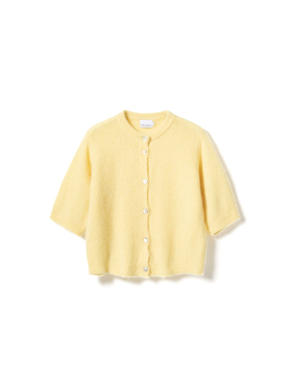 Noella - Kae Ss Knit Cardigan 12940086 - 260 - Light Yellow Cardigans