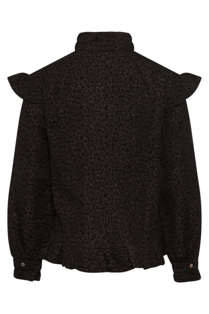 Noella - Reno Ruby Ruffle Blouse - 006 Black Kjoler
