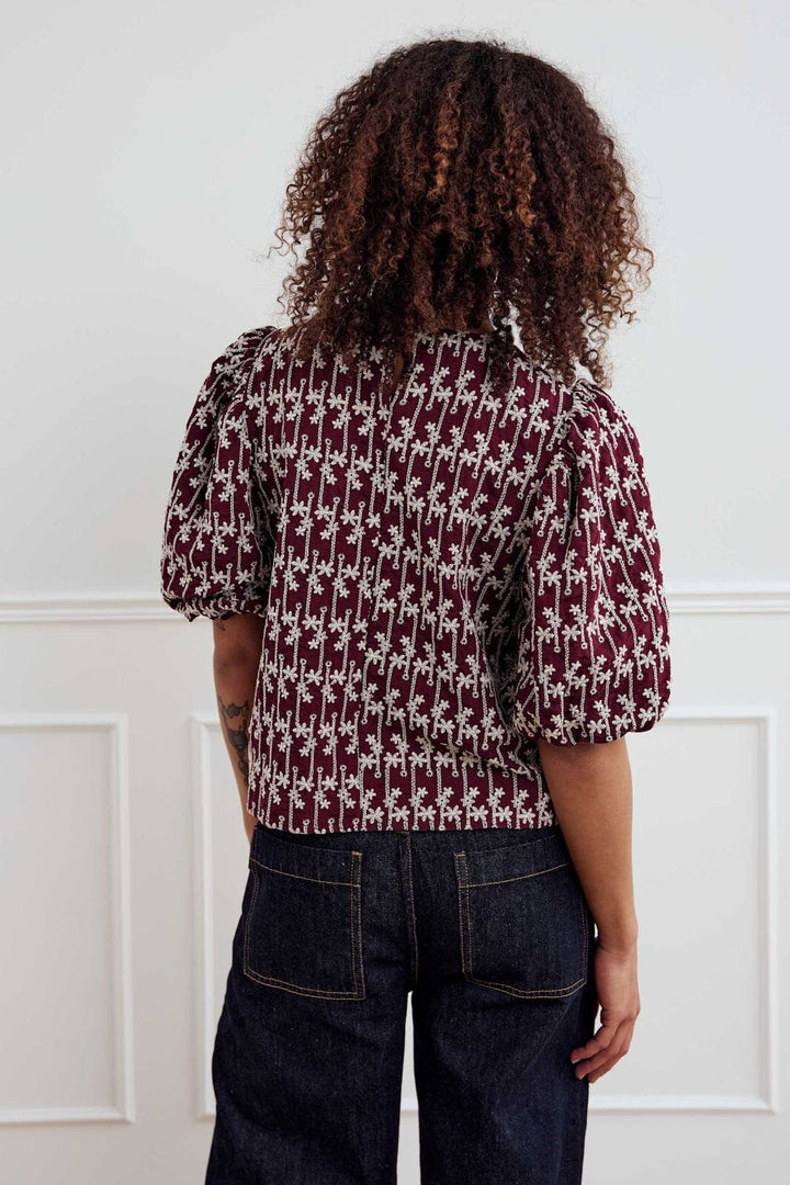 Noella - Shelly Blouse 13750002 - 1355 - Dusty Mahogany