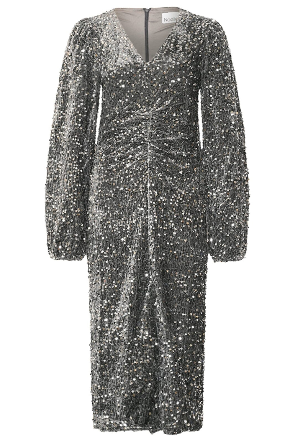 Noella - Teagan Lg Dress - 1096 Asphalt Silver Grey Kjoler