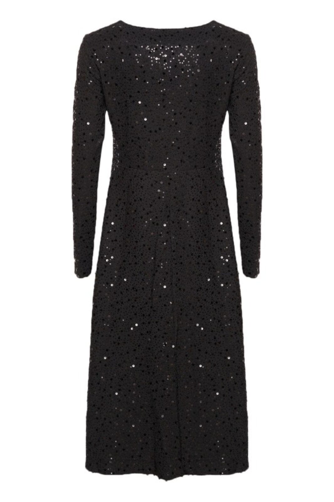 Noella - Verona Midi Dress - 1149 Black W/ Black Kjoler