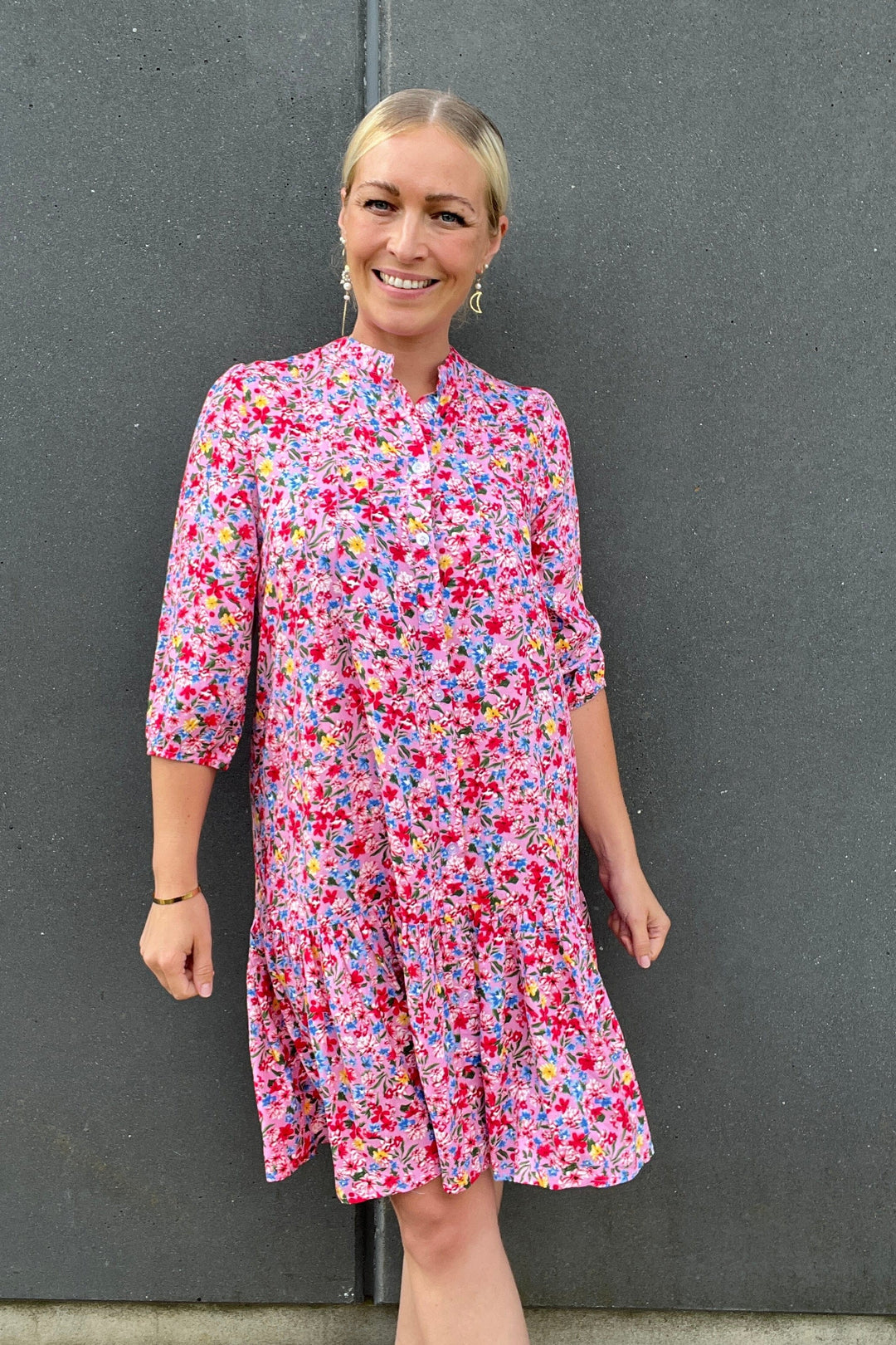 Noella X Molly&My- Imogene sh. Dress - Rose Flower Kjoler